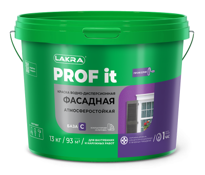  Краска фасадная Лакра PROF IT База А 3кг