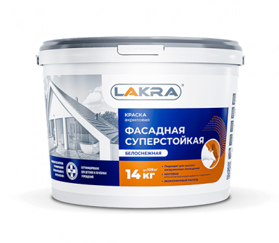 Краска фактурная Лакра Белый 18кг Лакра