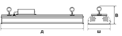 Подвесной светодиодный светильник ДСП-01-120-001 CREE IP65