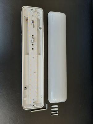 Светильник светодиодный антивандальный FL-LED DPB-01 SENSOR 12W 4500K (с оптико-акустическим датчиком)