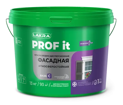 Краска фасадная Лакра PROF IT База А 3кг