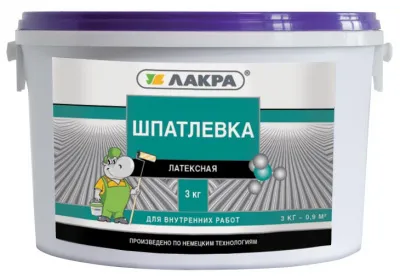 Шпатлевка латексная Лакра для внутренних работ: 1,5 кг